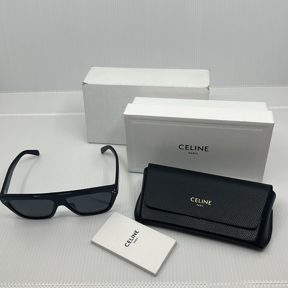 Celine Paris 3 dots CL402561 58 13 140 black sunglasses with box case dustcloth - Picture 3 of 13